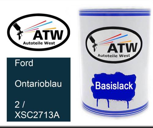 Ford, Ontarioblau, 2 / XSC2713A: 500ml Lackdose, von ATW Autoteile West.